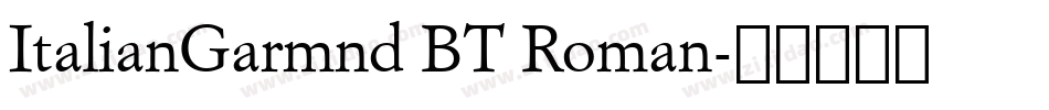 ItalianGarmnd BT Roman字体转换